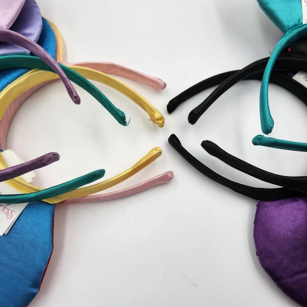 Disney Headband Ears Girls Princess Villains Snow White Maleficent Belle Ariel